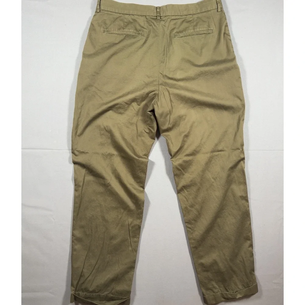 Banana Republic Vintage Y2K Khaki Pleated Chino Pants Men's 36x34 Tan Cotton